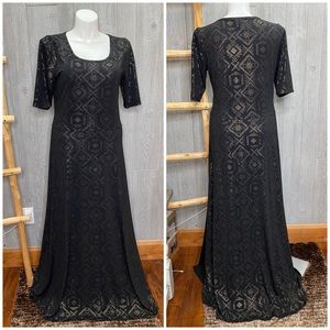 LuLaRoe Black Lace Maxi Dress